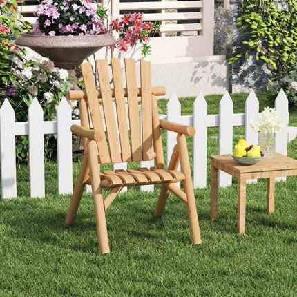 Wooden Garden Bench, Natural Finish, 2-Person, 300kg Capacity
