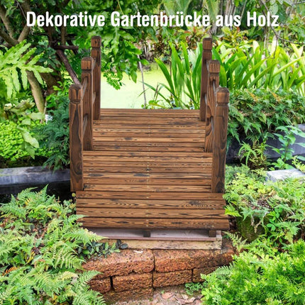 Gartenbrücke aus Holz, 150 cm, Fichte, wetterfest
