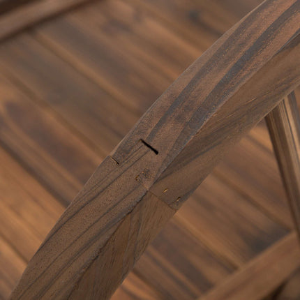 Gartenbrücke aus Holz mit Geländer, 100 x 50 cm