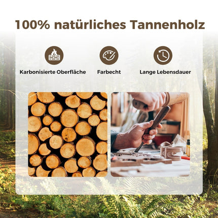 Gartenbrücke aus Holz mit Geländer, Fichte, 80 kg Traglast
