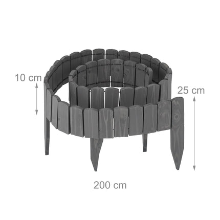 Wooden Garden Edging, Flexible, Weather-Resistant