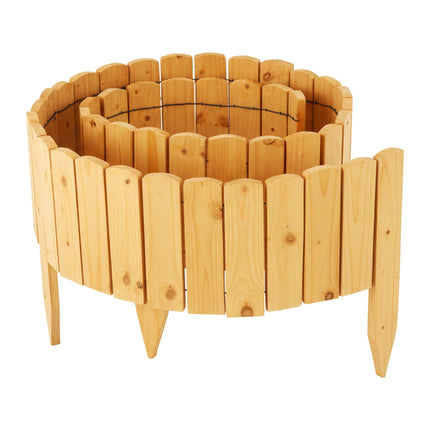 Wooden Garden Edging, Flexible and Weather-Resistant