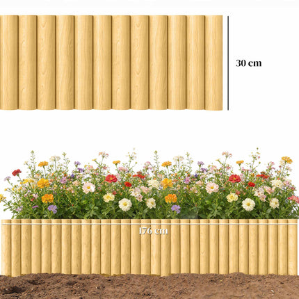 Gartenzaunelement aus Holz 176x30 cm – Tierabsperrung