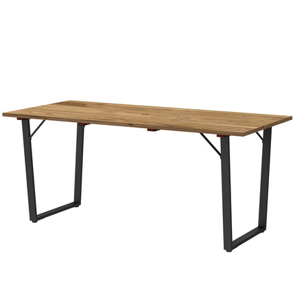 Wetterfester Esstisch aus Holz, 175x80 cm mit Schirmloch