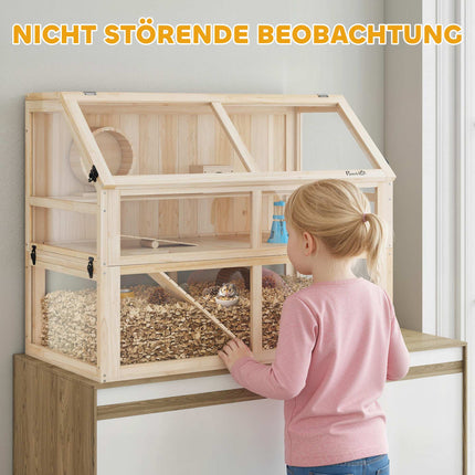 Wooden Hamster Cage, 3 Levels, 95x53x76 cm