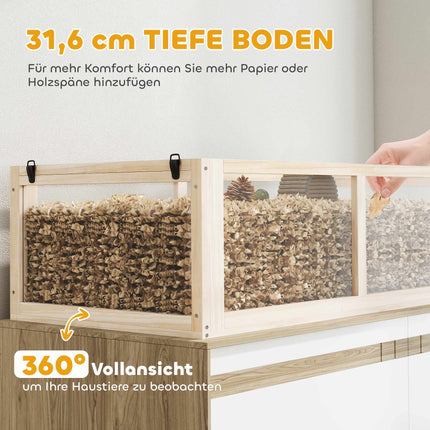 Wooden Hamster Cage, 3 Levels, 95x53x76 cm