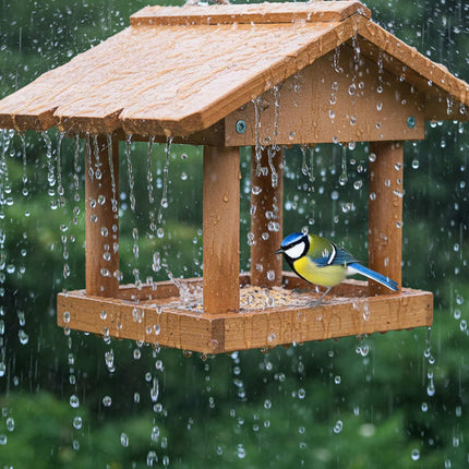 Vogelhaus zum Aufhängen aus Holz – Leicht zu reinigen, offenes Design