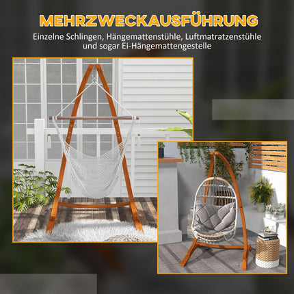 Hängesesselgestell aus Teakholz, 150 kg Tragkraft, innen/außen
