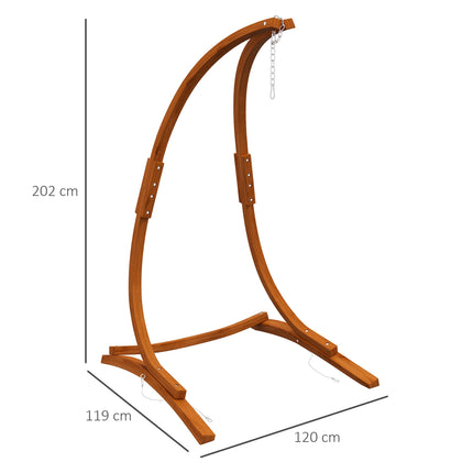 Hängesesselgestell aus Teakholz, 150 kg Tragkraft, innen/außen