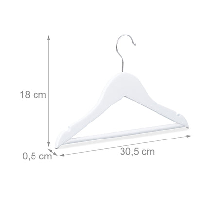 Wooden Kids' Clothes Hangers Set of 20