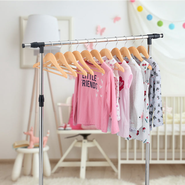 Wooden Kids' Clothes Hangers, Set of 20, Non-Slip