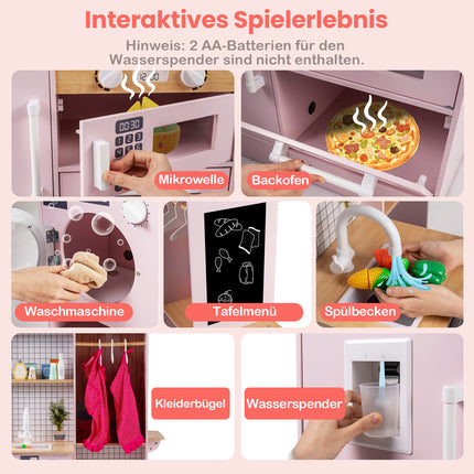 Hölzerne Kinderküche mit Licht- und Soundeffekten