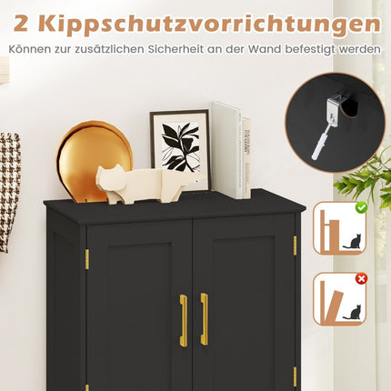 Hölzerner Küchenschrank mit 4 Türen und verstellbaren Einlegeböden
