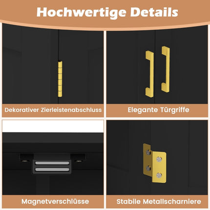 Hölzerner Küchenschrank mit 4 Türen und verstellbaren Einlegeböden