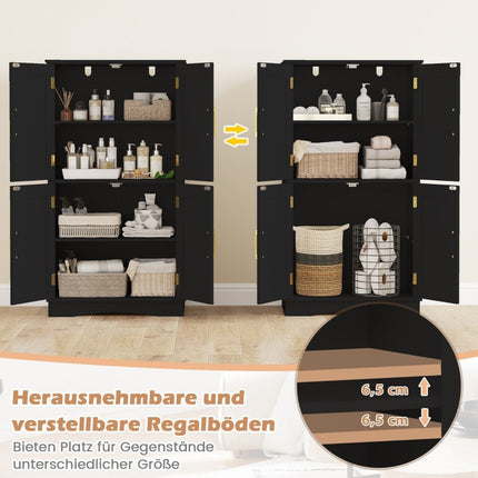 Hölzerner Küchenschrank mit 4 Türen und verstellbaren Einlegeböden