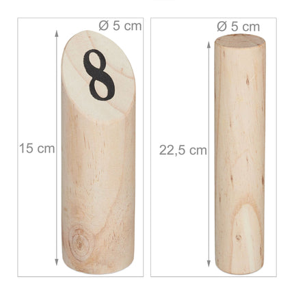Kubb Wurfspiel aus Holz