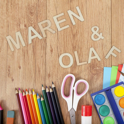 Buchstaben aus Holz, 324 Stück für Bastelarbeiten & DIY