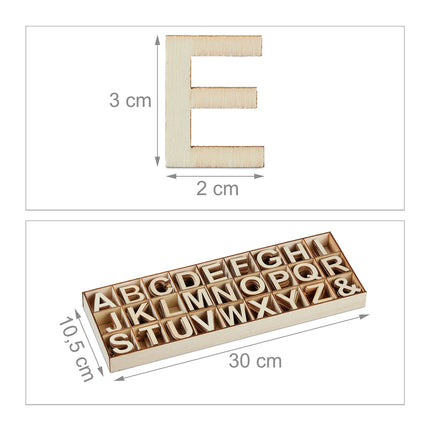 Buchstaben aus Holz, 324 Stück für Bastelarbeiten & DIY