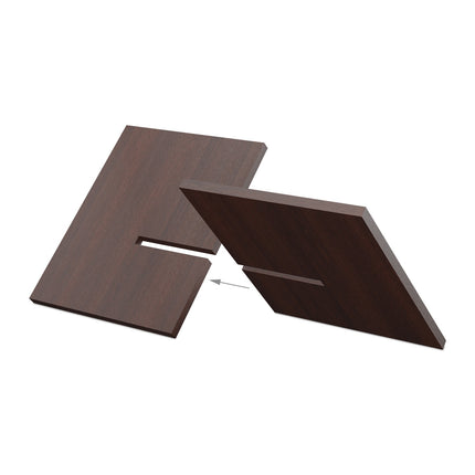 Zeitschriftenhalter aus Holz, X-Design, dunkler Walnuss