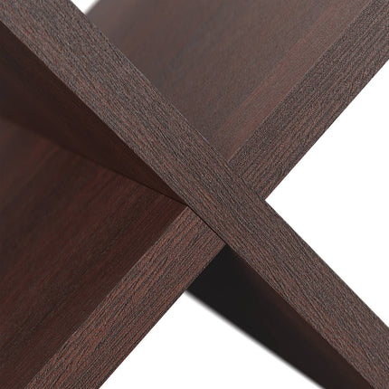 Zeitschriftenhalter aus Holz, X-Design, dunkler Walnuss