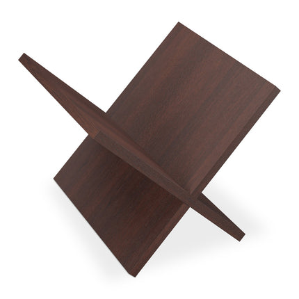 Zeitschriftenhalter aus Holz, X-Design, dunkler Walnuss