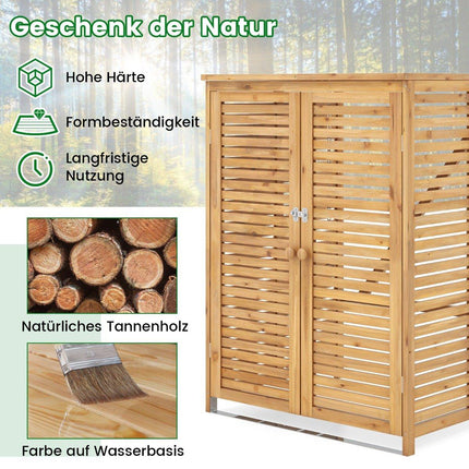 Mülltonnenbox aus Holz für den Außenbereich – 120L, abschließbar, belüftet