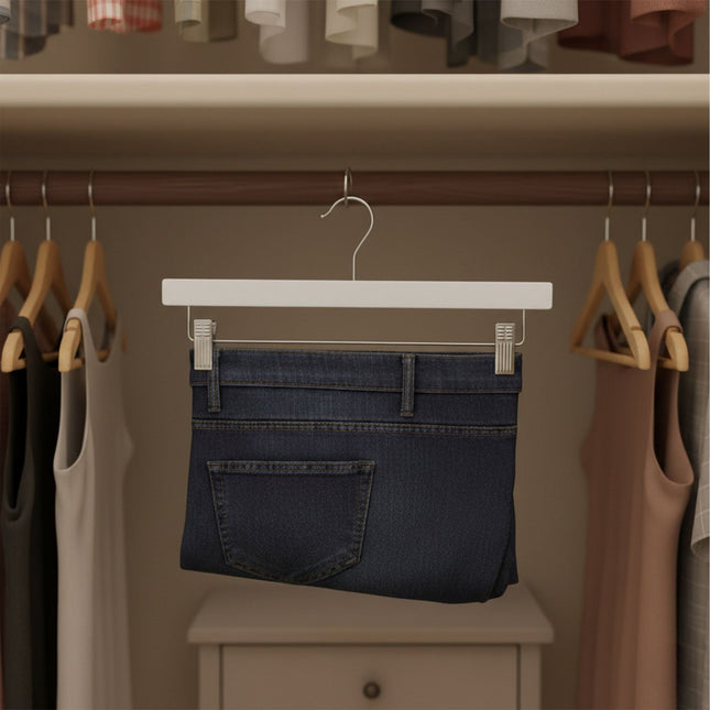Wooden Pants Hangers Set of 12