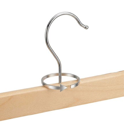 Hosenbügel aus Holz mit Klemmen, 12 Stück