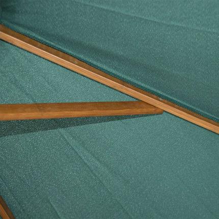 Dark Green Wooden Garden Parasol Parasol, 2.5M