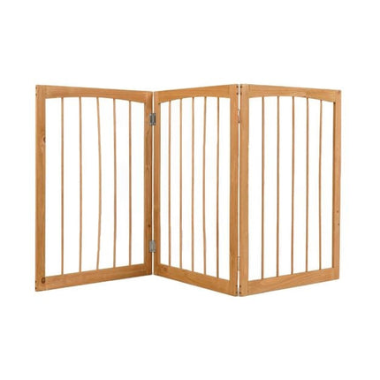 Holz-Haustiertor, 3-teilig, faltbar, freistehend, 76 cm