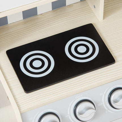 Children's wooden play kitchen with fog, light and music