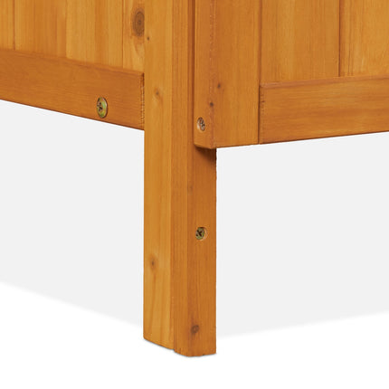Wooden Potting Bench with Cupboard and Pewter Top