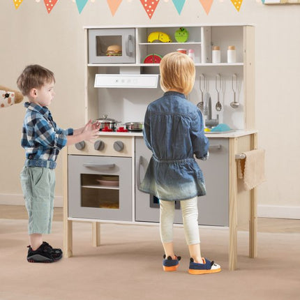 Hölzerne Spielküche mit Spüle, Weiß