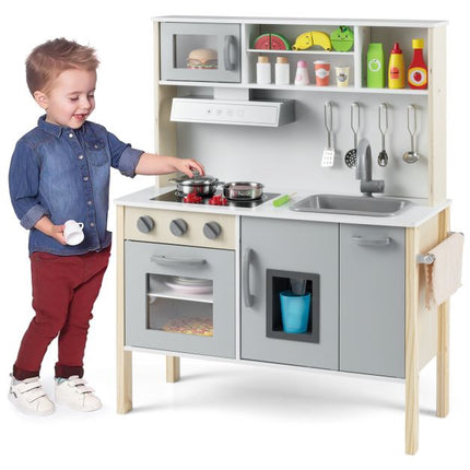 Hölzerne Spielküche mit Spüle, Weiß