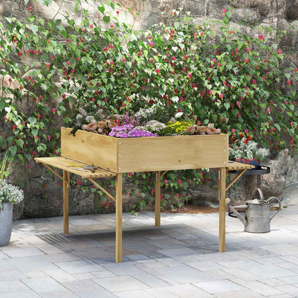Hochbeet aus Holz mit 12 Unterteilungen und Frühbeetaufsatz