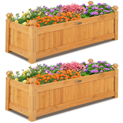 Pflanzbeet aus Holz 110 x 40 x 35 cm, Drainage