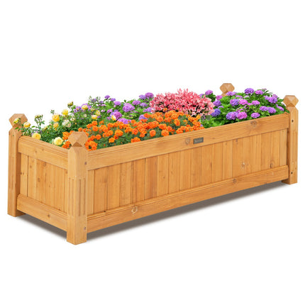 Pflanzbeet aus Holz 110 x 40 x 35 cm, Drainage