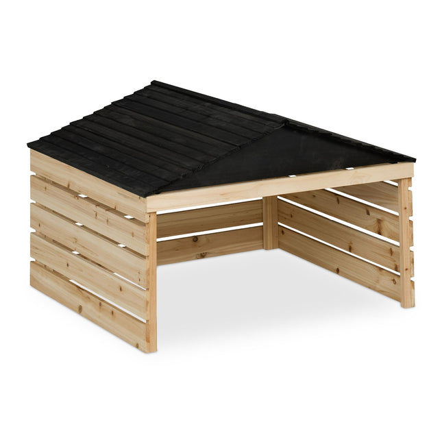 Roboter-Rasenmäher-Garage aus Holz – Wetterschutz