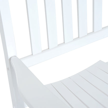 Houten Schommelstoel Met Armleuning Schommelstoel Relaxstoel Tuinstoel Wit 69 X 86 X 115 Cm