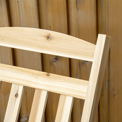 Schaukelstuhl-Set aus Holz, hoher Rücken, Armlehnen