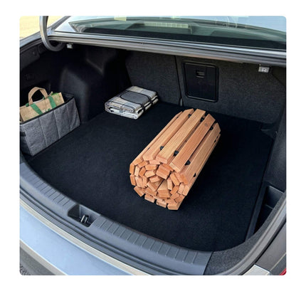 Rollweg Gartenweg aus Holz, 245 cm, Hellbraun