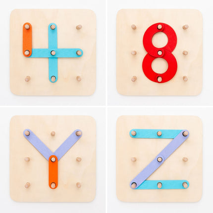 Holzset zum Basteln von Buchstaben und Zahlen Koogame InnovaGoods 27-teilig
