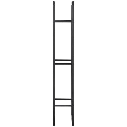 Vertikales Holzregal, Tragkraft 100 kg, Metallrahmen, 60x25x150 cm