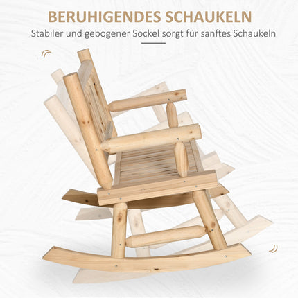 Gartenschaukelbank, 2-Sitzer mit Armlehnen, Belastbarkeit 250 kg