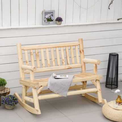 Gartenschaukelbank, 2-Sitzer mit Armlehnen, Belastbarkeit 250 kg