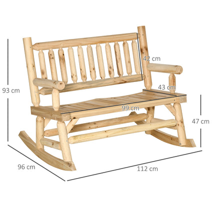 Gartenschaukelbank, 2-Sitzer mit Armlehnen, Belastbarkeit 250 kg