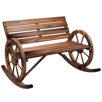 Wooden swing bench - 2-seater with armrests, capacity 240 kg