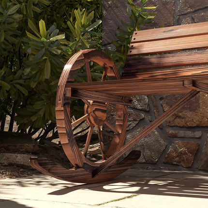 Wooden swing bench - 2-seater with armrests, capacity 240 kg