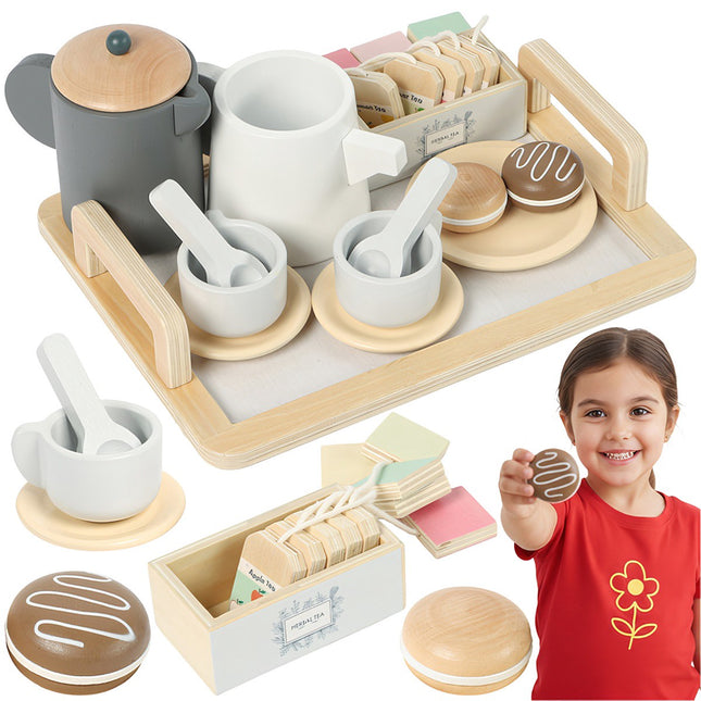 Wooden Tea Set for Kids – 16-Piece Play Set