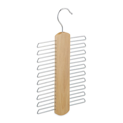 Wooden Tie Hanger – Holds 20 Ties, Wardrobe Organizer